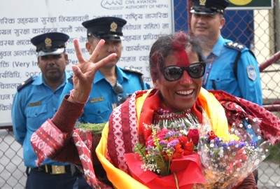 फोटो पत्रकार पूर्णिमा श्रेष्ठलाई भव्य स्वागत